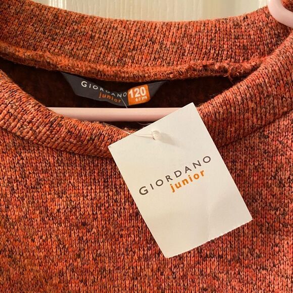 Giordano Junior Girls Georgia Peach Sweater Puffer Dress Size 120 6-7 Years NWT - Picture 7 of 9